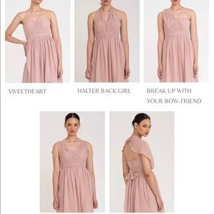 JENNY YOO Kiera Convertible Dress Pink NWOT 4